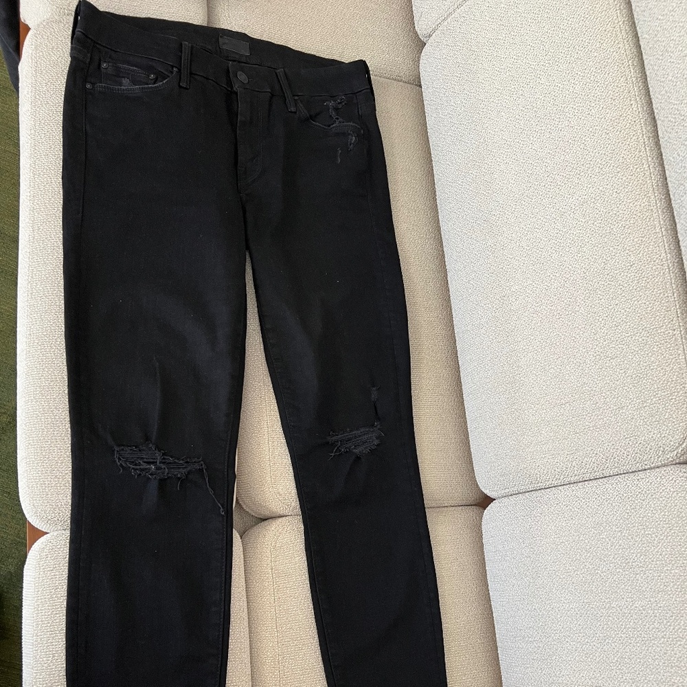 Mother Stretchy Black Denim jeans
